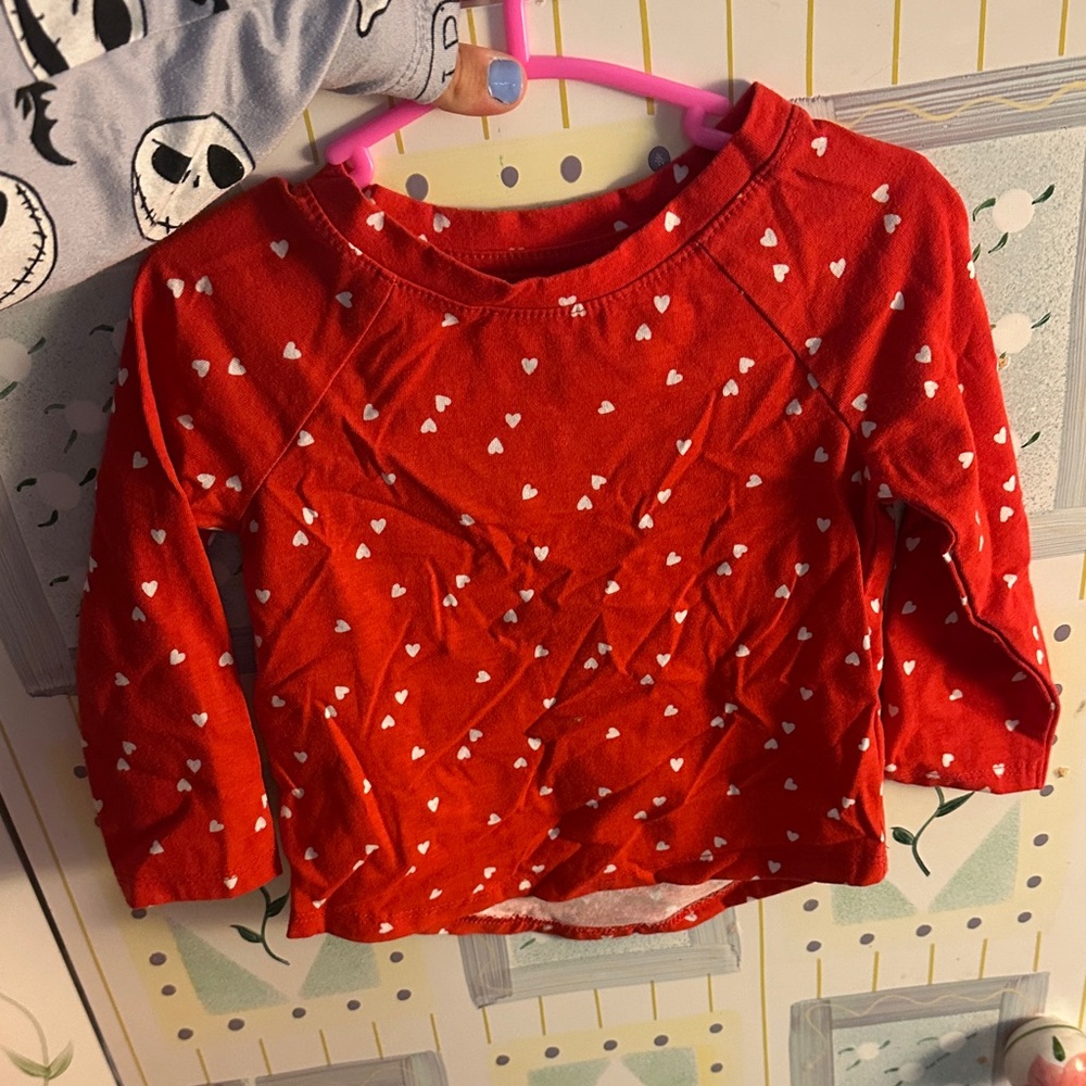 Red Heart Pattern Toddler Shirt